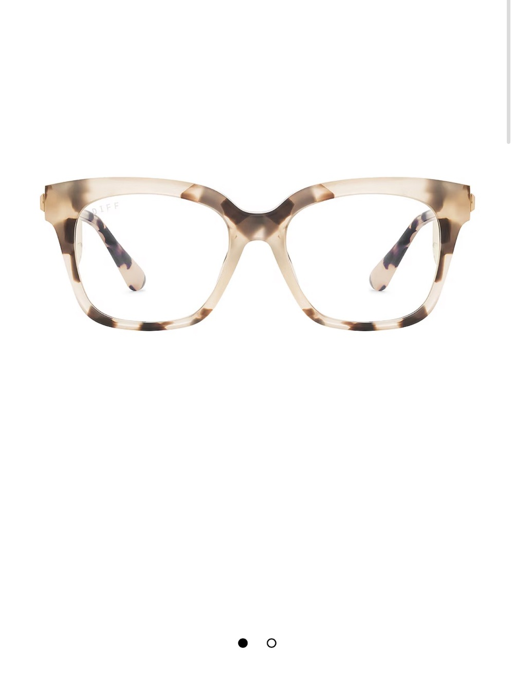 Diff Eyewear Bella XS Blue Light Glasses in Cream Tortoise